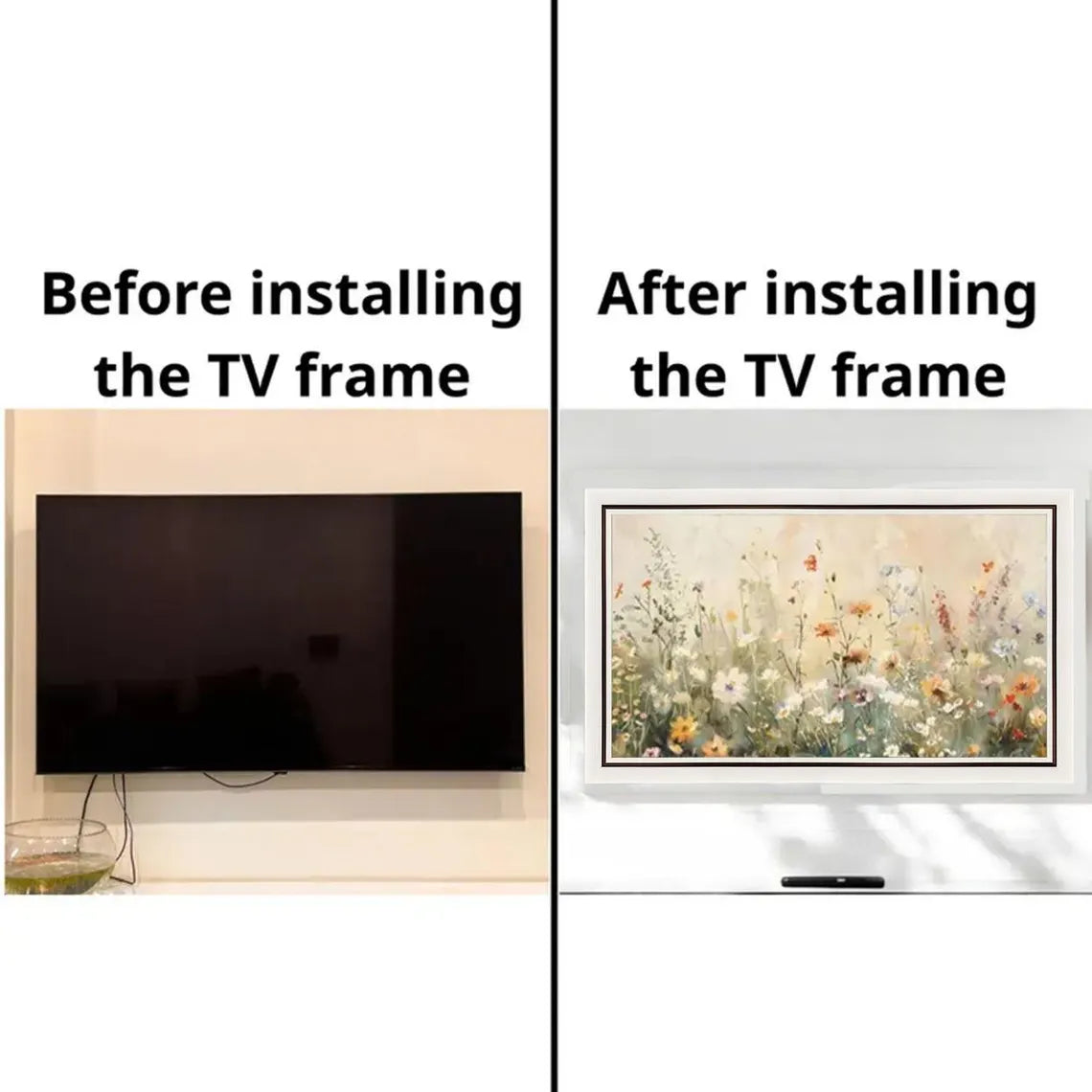 Minimalist White edge TV frame