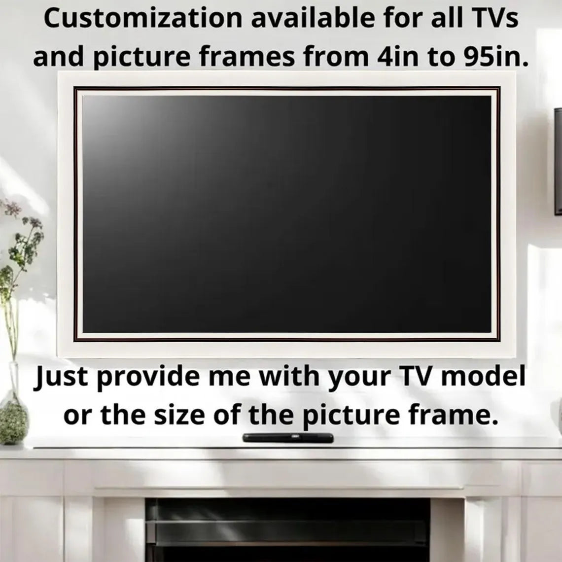 Minimalist White edge TV frame
