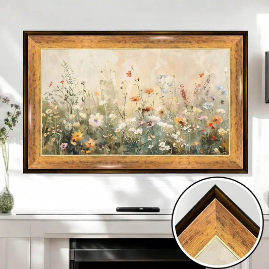 Rustic Honey Wood TV Frame, Samsung TV Frame Bezel, Custom Brand TV Frame, Compatible with All TV Brands, Handmade TV Frame L2211LM