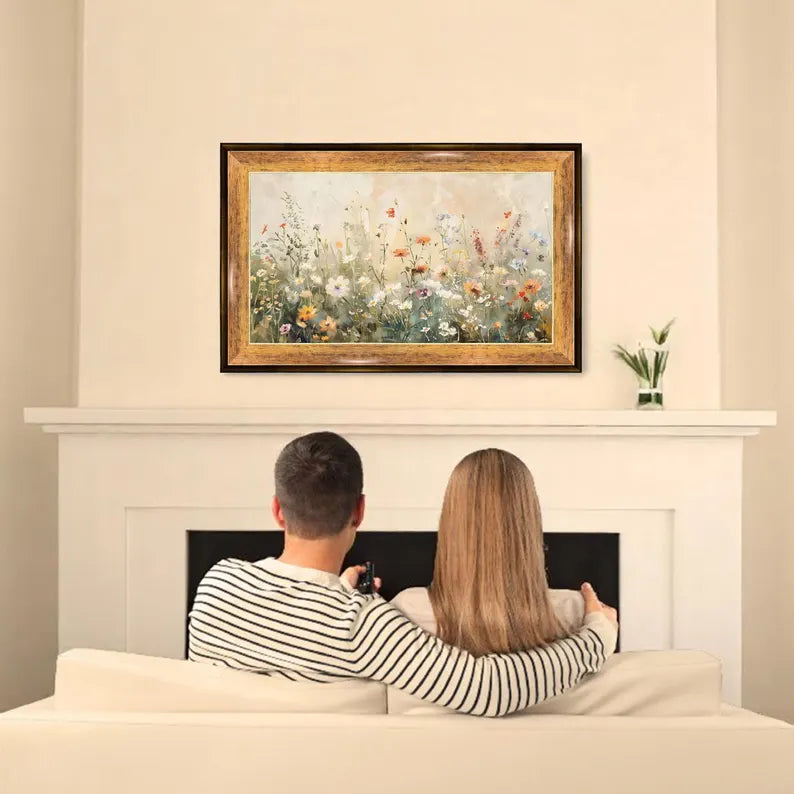 Rustic Honey Wood TV Frame, Samsung TV Frame Bezel, Custom Brand TV Frame, Compatible with All TV Brands, Handmade TV Frame L2211LM