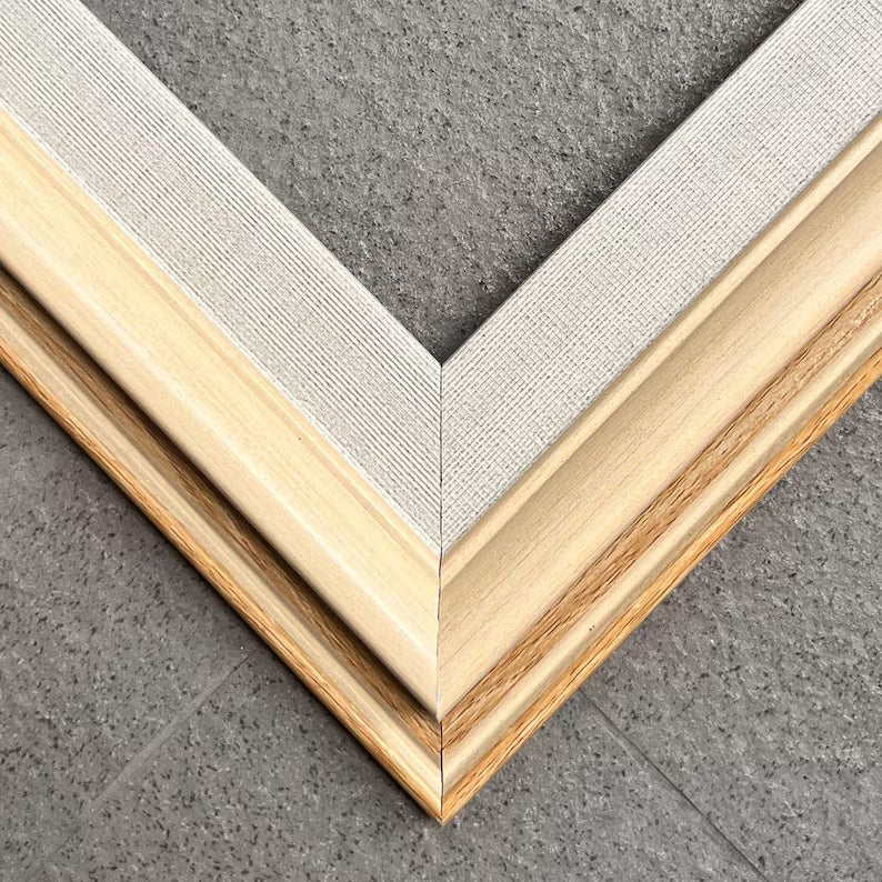 Minimalist Light Wood TV Frame, Natural Warm Tone, Nordic-Style TV Bezel, Handmade Natural-Look TV Frame L2232LV